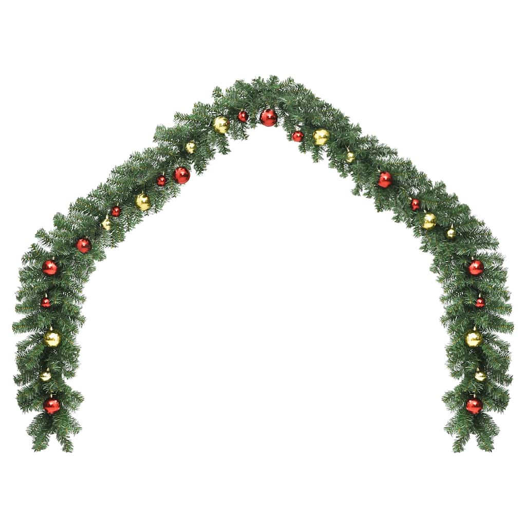 8718475600862_g_en_hd_1 vidaXL Christmas Garland Decorated with Baubles and LED Lights 5 m - Image 2