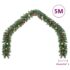vidaXL Christmas Garland Decorated with Baubles and LED Lights 5 m - Image 7