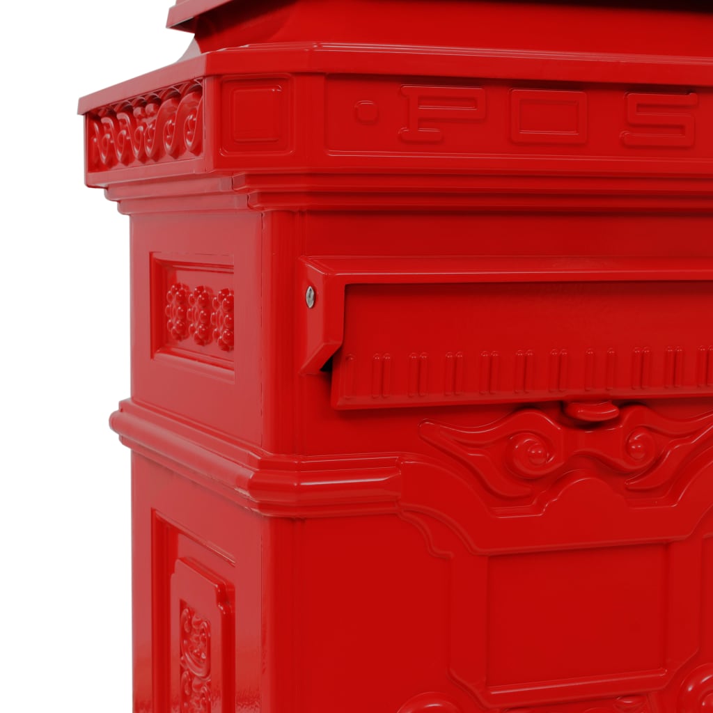 8718475601234_g_en_hd_10 vidaXL Pillar Letterbox Aluminium Vintage Style Rustproof Red - Image 12