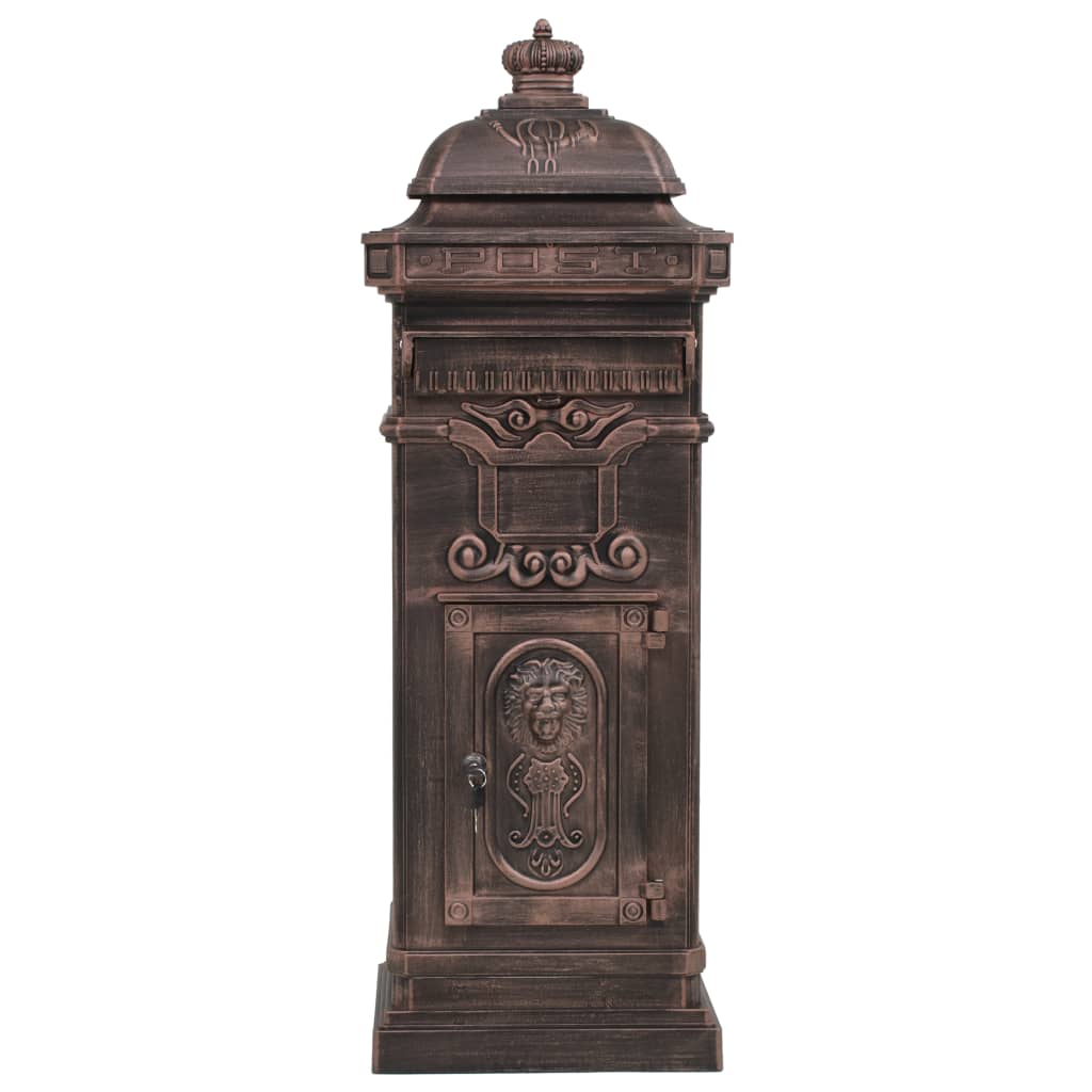 8718475601241_g_en_hd_1 vidaXL Pillar Letterbox Aluminium Vintage Style Rustproof Bronze - Image 3