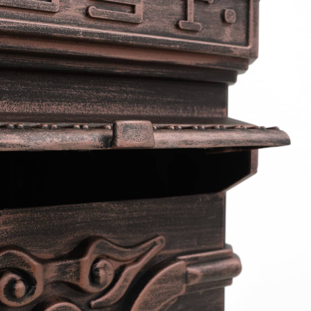 8718475601241_g_en_hd_10 vidaXL Pillar Letterbox Aluminium Vintage Style Rustproof Bronze - Image 12