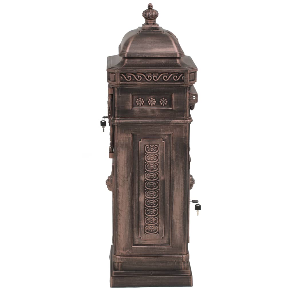 8718475601241_g_en_hd_3 vidaXL Pillar Letterbox Aluminium Vintage Style Rustproof Bronze - Image 5