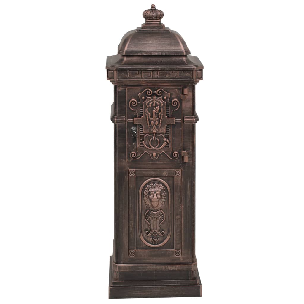 8718475601241_g_en_hd_5 vidaXL Pillar Letterbox Aluminium Vintage Style Rustproof Bronze - Image 7