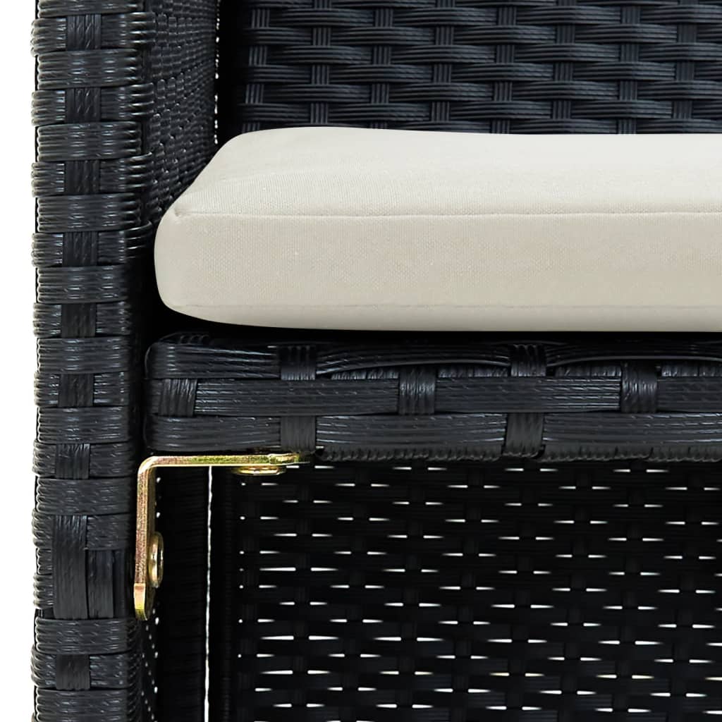 8718475601395_g_en_hd_2 vidaXL 2 Seater Garden Sofa with Cushions Black Poly Rattan - Image 3