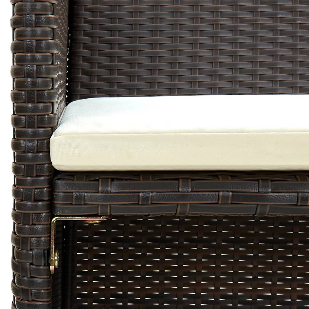 8718475601401_g_en_hd_2 vidaXL 2 Seater Garden Sofa with Cushions Brown Poly Rattan - Image 3