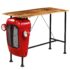 vidaXL Tractor Bar Table Solid Mango Wood Red 60x150x107 cm - Image 2