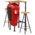vidaXL Bar Set 3 Piece Solid Mango Wood 60x60x107 cm