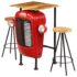 vidaXL Bar Set 3 Piece Solid Mango Wood 60x60x107 cm - Image 2