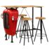 vidaXL Bar Set 5 Piece Solid Mango Wood 120x60x107 cm