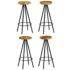 vidaXL Bar Set 5 Piece Solid Mango Wood 120x60x107 cm - Image 8