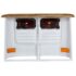 vidaXL Truck Sideboard Solid Mango Wood White - Image 7