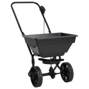 vidaXL Walk Behind Salt Spreader PVC and Steel 80x46x75 cm 15 L