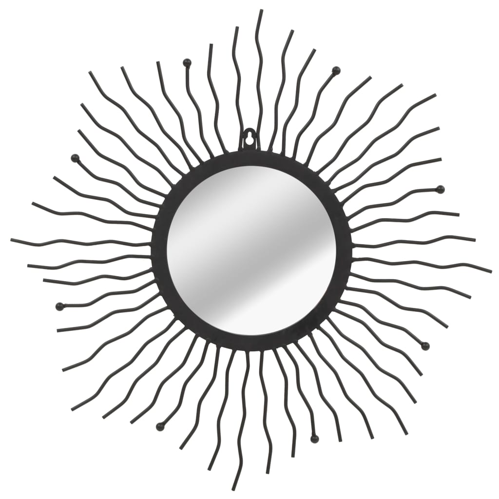 8718475606109_a_en_hd_1 vidaXL Wall Mirror Sunburst 60 cm Black - Image 1