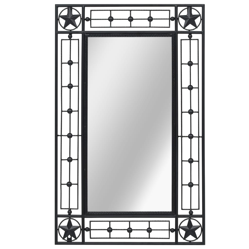 8718475606123_a_en_hd_1 vidaXL Wall Mirror Rectangular 50x80 cm Black - Image 1