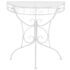 vidaXL Side Table Vintage Style Half Round Metal 72x36x74 cm Silver - Image 2