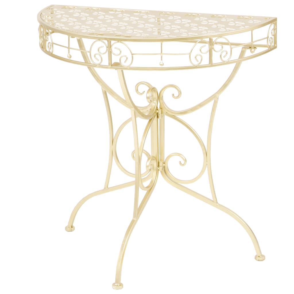 8718475606178_a_en_hd_1 vidaXL Side Table Vintage Style Half Round Metal 72x36x74 cm Gold - Image 1