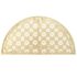 vidaXL Side Table Vintage Style Half Round Metal 72x36x74 cm Gold - Image 4