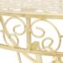 vidaXL Side Table Vintage Style Half Round Metal 72x36x74 cm Gold - Image 6