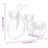 vidaXL Plant Stand Bicycle Shape Vintage Style Metal - Image 7