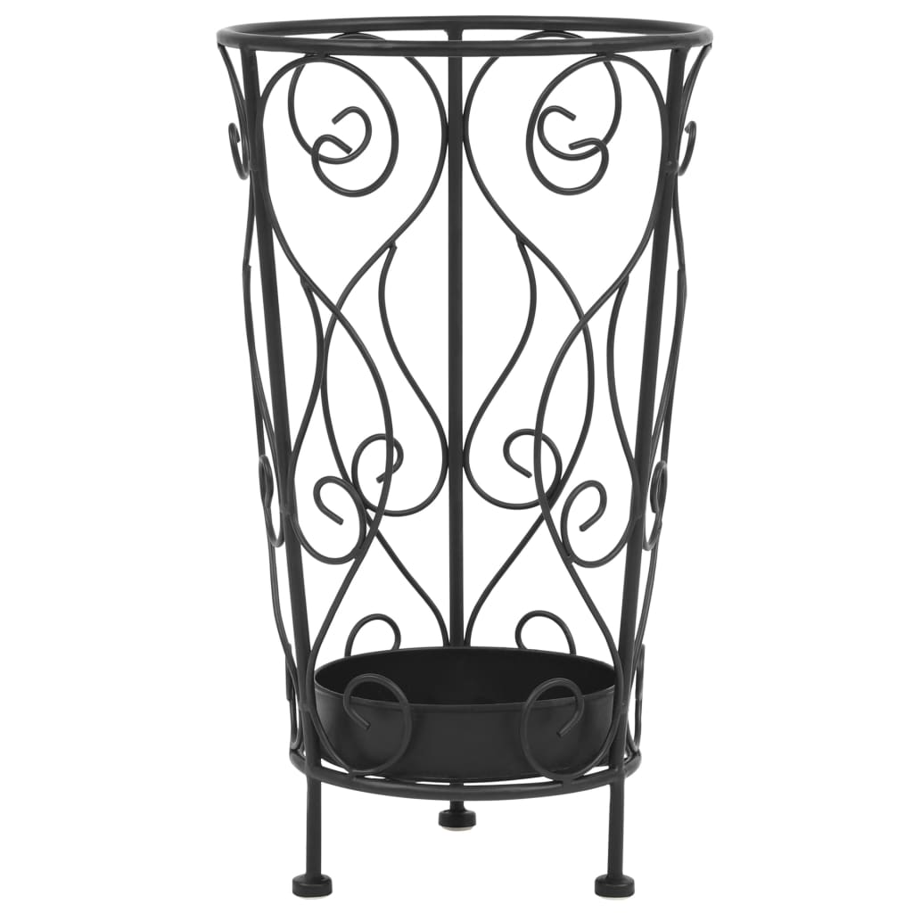 8718475606192_a_en_hd_1 vidaXL Umbrella Stand Vintage Style Metal 26x46 cm Black - Image 1