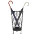 vidaXL Umbrella Stand Vintage Style Metal 26x46 cm Black - Image 3
