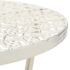 vidaXL Bistro Table Vintage Style Round Metal 40x70 cm White - Image 3