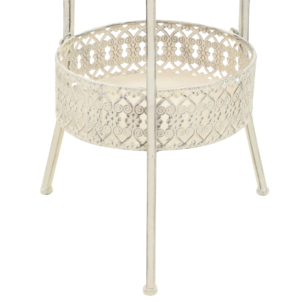 8718475606253_g_en_hd_4 vidaXL Bistro Table Vintage Style Round Metal 40x70 cm White - Image 5