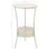 vidaXL Bistro Table Vintage Style Round Metal 40x70 cm White - Image 6
