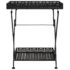vidaXL Folding Tea Table Vintage Style Metal 58x35x72 cm Black - Image 2