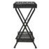 vidaXL Folding Tea Table Vintage Style Metal 58x35x72 cm Black - Image 3