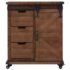vidaXL Storage Cabinet Solid Fir Wood 64x33.5x75 cm Brown - Image 2