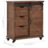 vidaXL Storage Cabinet Solid Fir Wood 64x33.5x75 cm Brown - Image 12