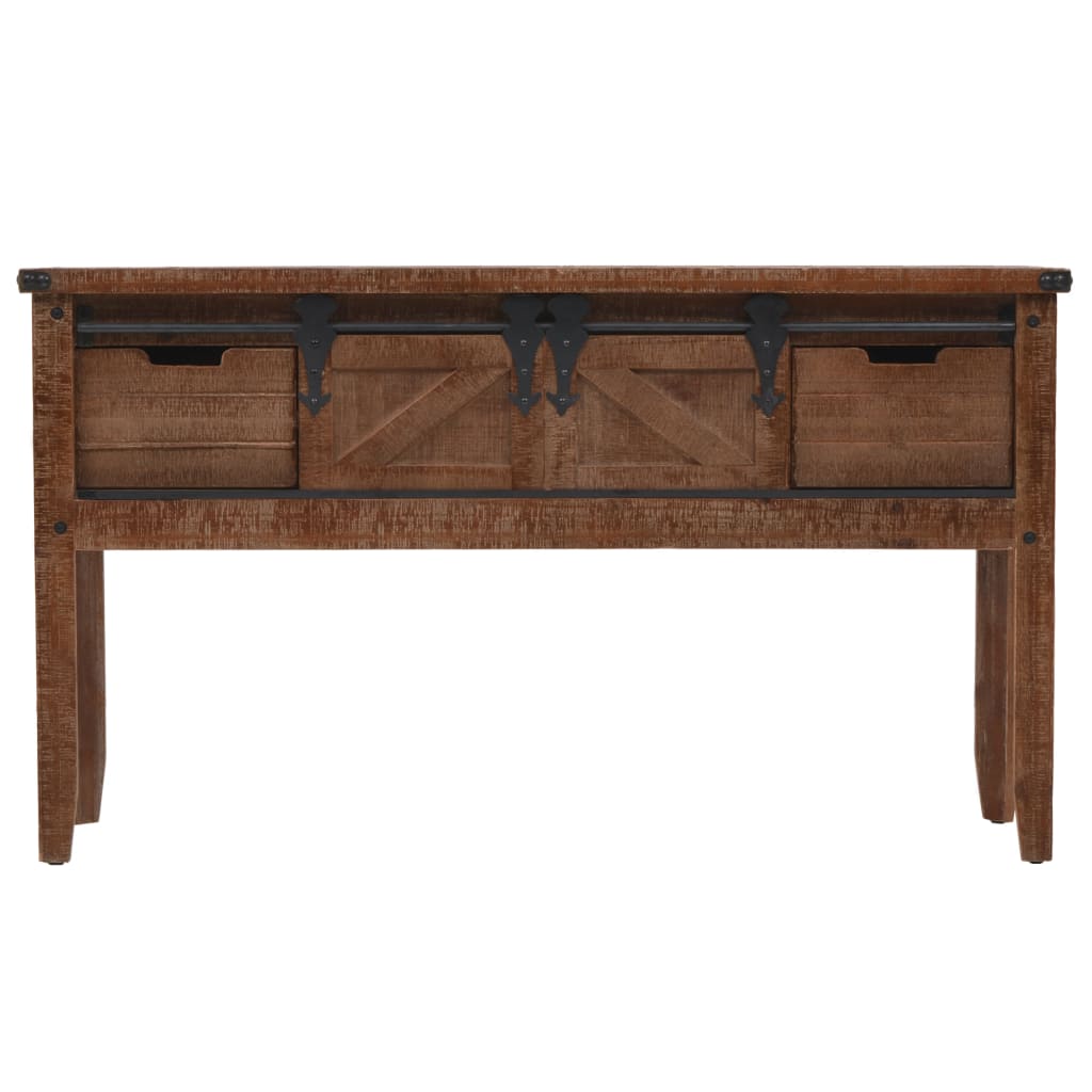 8718475606314_g_en_hd_1 vidaXL Console Table Solid Fir Wood 131x35.5x75 cm Brown - Image 2