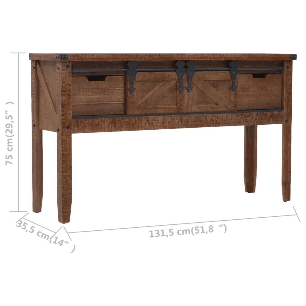 8718475606314_g_en_hd_10 vidaXL Console Table Solid Fir Wood 131x35.5x75 cm Brown - Image 11