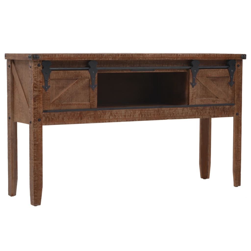 8718475606314_g_en_hd_4 vidaXL Console Table Solid Fir Wood 131x35.5x75 cm Brown - Image 5