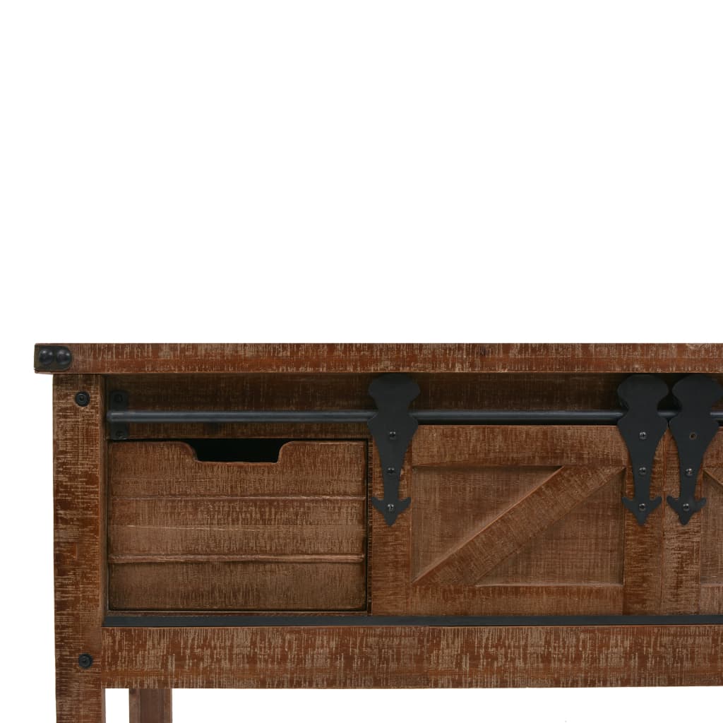 8718475606314_g_en_hd_6 vidaXL Console Table Solid Fir Wood 131x35.5x75 cm Brown - Image 7