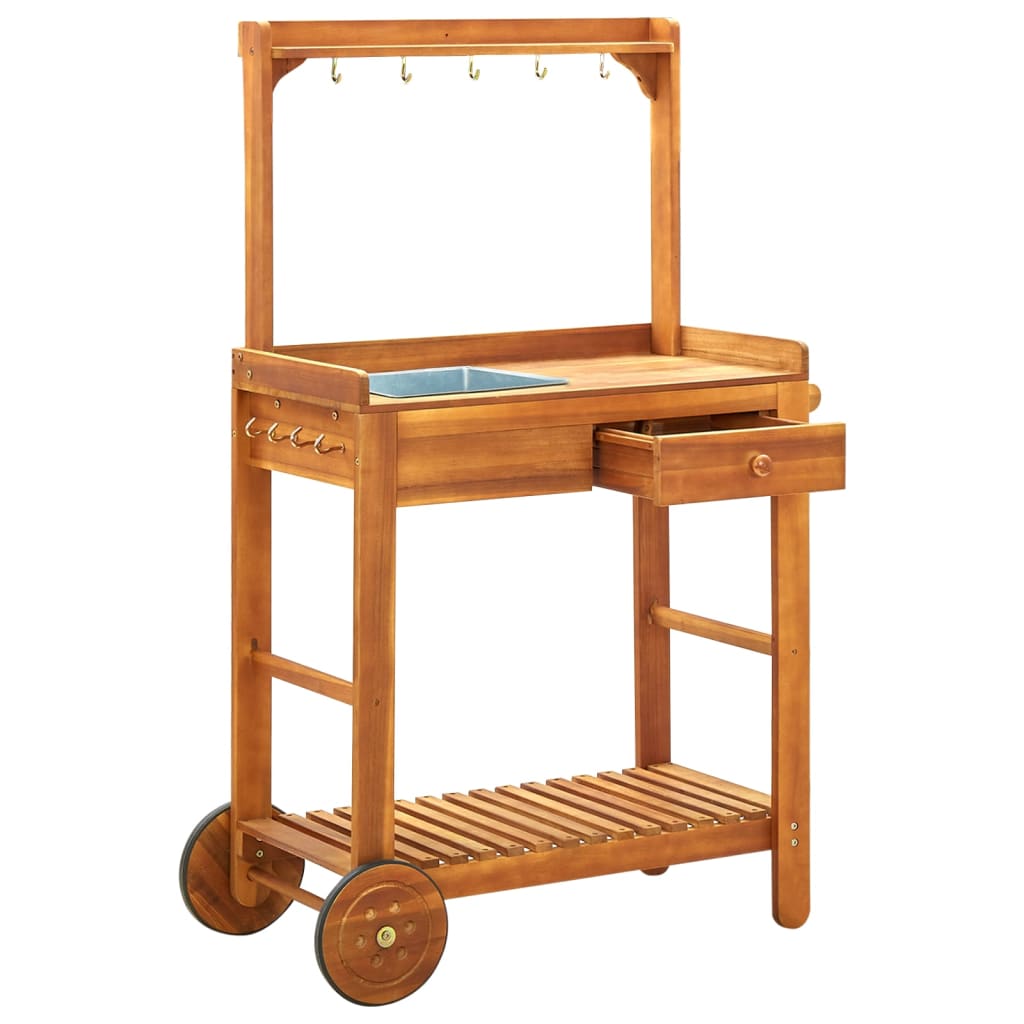8718475606932_g_en_hd_1 vidaXL Garden Kitchen Trolley Solid Wood Acacia 92x43.5x141.5 cm - Image 2
