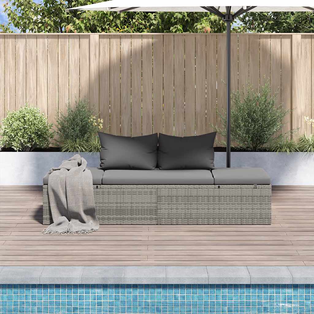 8718475607014_g_en_hd_1 vidaXL Garden Bed Grey 195x60 cm Poly Rattan - Image 3