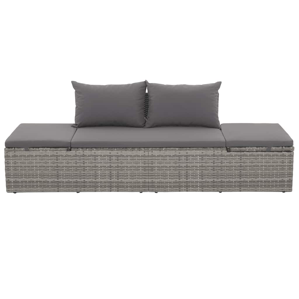 8718475607014_g_en_hd_2 vidaXL Garden Bed Grey 195x60 cm Poly Rattan - Image 4