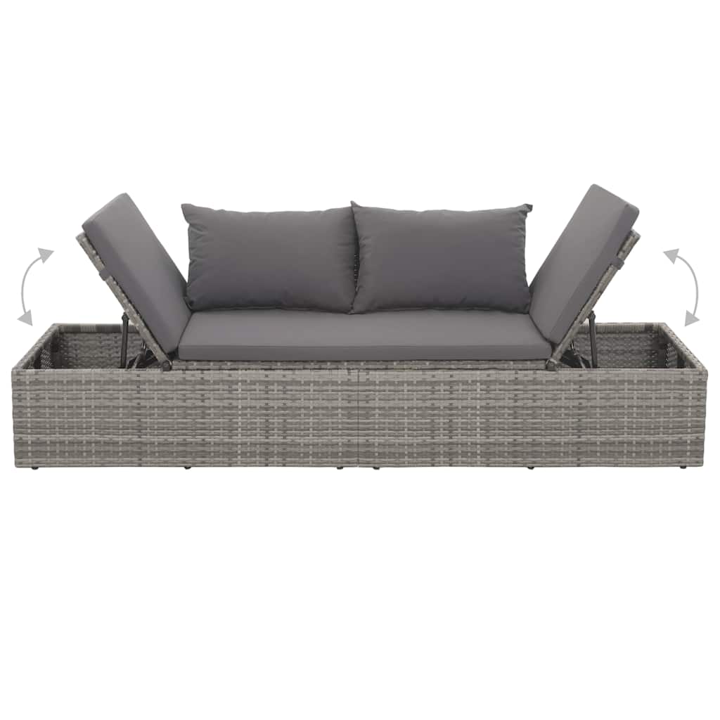 8718475607014_g_en_hd_4 vidaXL Garden Bed Grey 195x60 cm Poly Rattan - Image 6