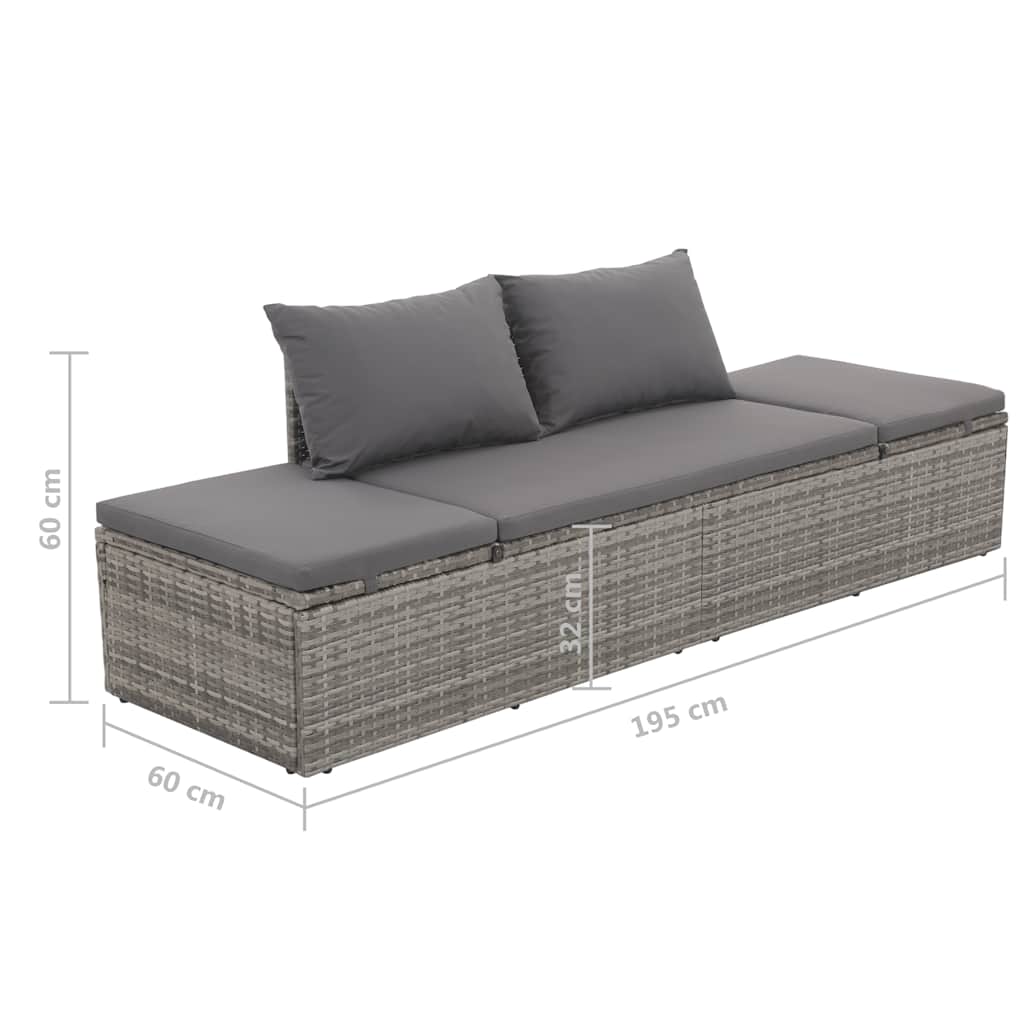 8718475607014_g_en_hd_6 vidaXL Garden Bed Grey 195x60 cm Poly Rattan - Image 8