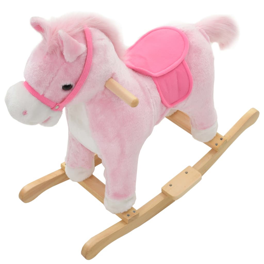 8718475609254_g_en_hd_3 vidaXL Rocking Animal Horse Plush 65x32x58 cm Pink - Image 4