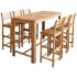 vidaXL Bar Table and Chair Set 7 Pieces Solid Acacia Wood