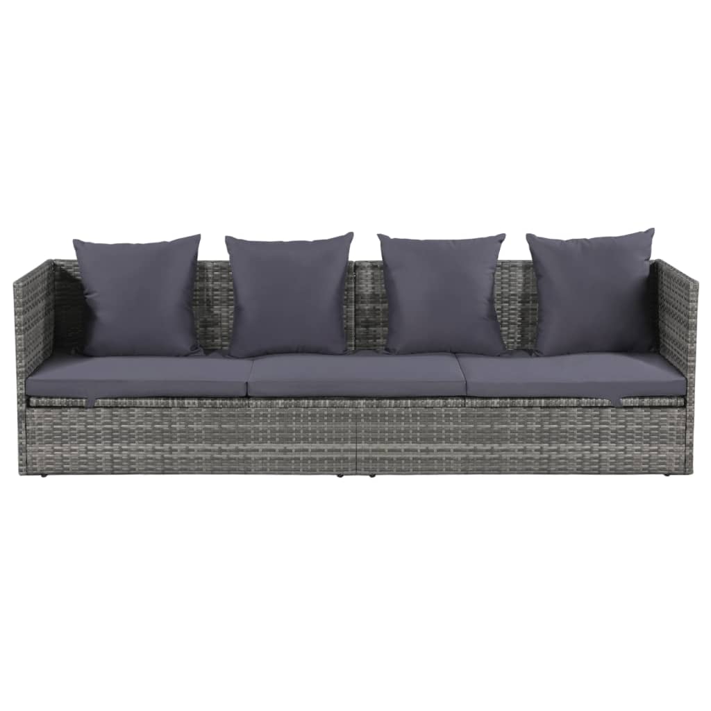 8718475609629_g_en_hd_1 vidaXL Garden Bed Grey 200x60 cm Poly Rattan - Image 2