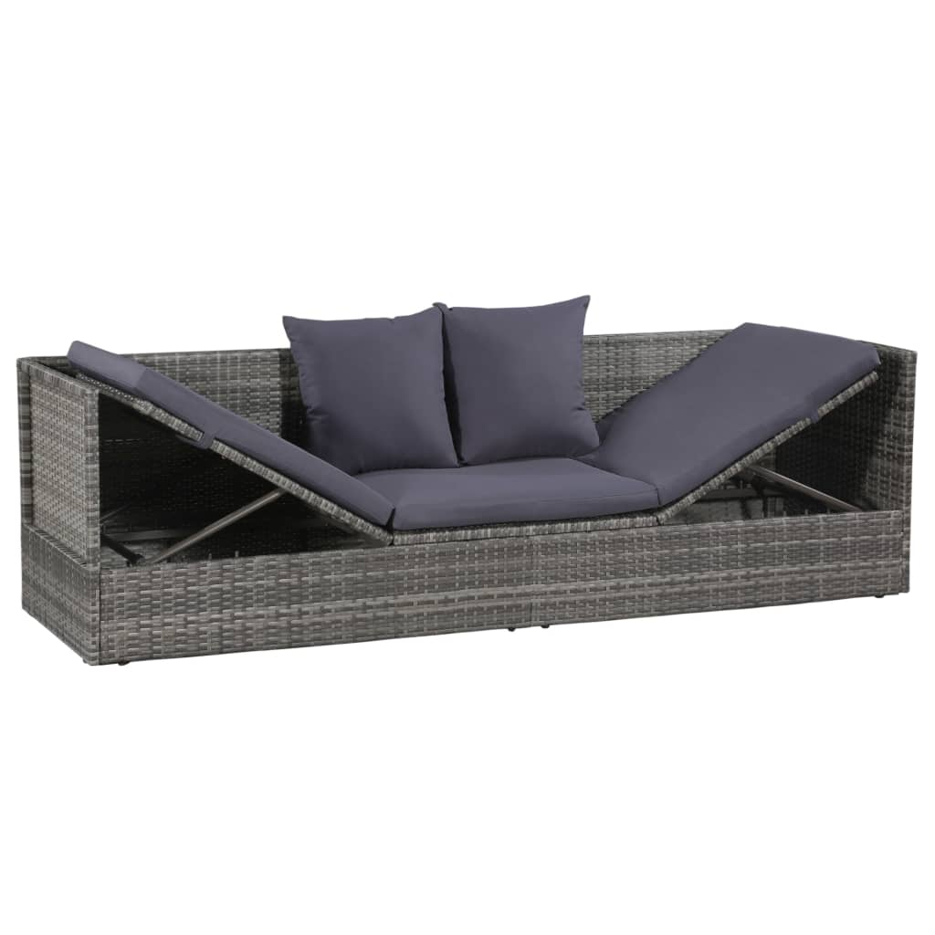 8718475609629_g_en_hd_2 vidaXL Garden Bed Grey 200x60 cm Poly Rattan - Image 3