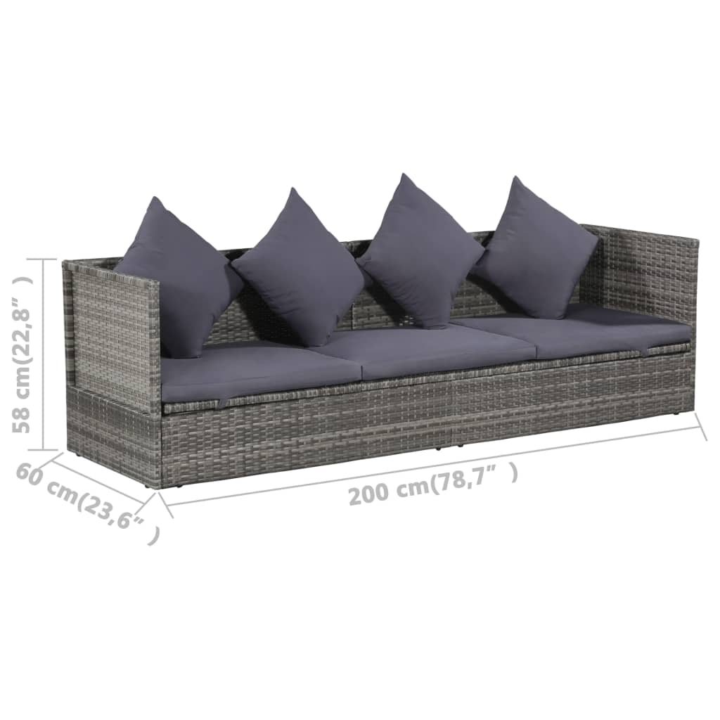 8718475609629_g_en_hd_4 vidaXL Garden Bed Grey 200x60 cm Poly Rattan - Image 5