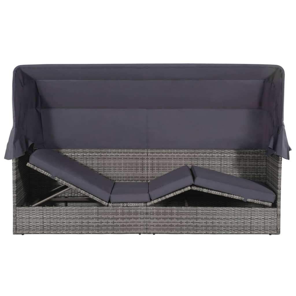 8718475609650_g_en_hd_2 vidaXL Garden Bed with Canopy Grey 205x62 cm Poly Rattan - Image 3