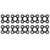 vidaXL Mat Connectors 10 pcs Rubber Black