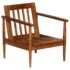 vidaXL Armchair Brown Real Leather with Acacia Wood - Image 5