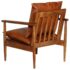 vidaXL Armchair Brown Real Leather with Acacia Wood - Image 6